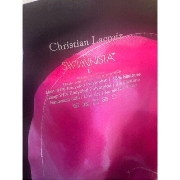 SWIMINISTA X CHRISTIAN LACROIX bikini bottom size Large monaos black - Picture 7 of 7